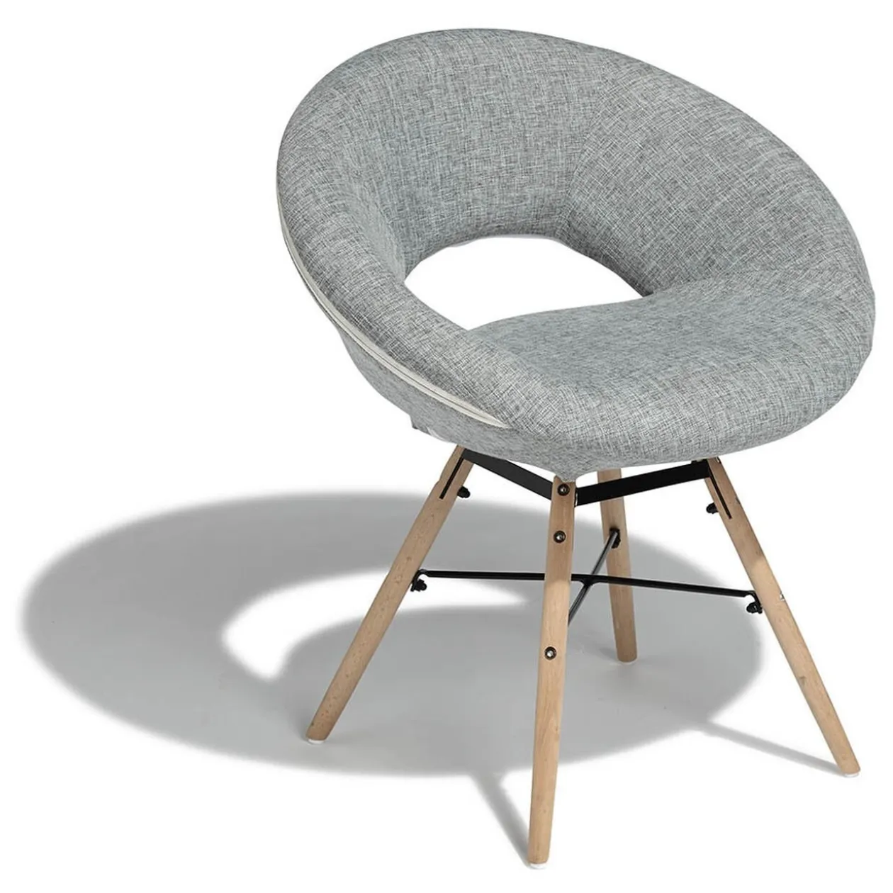 Fauteuil gris clair Luna x 2