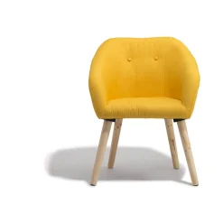 Fauteuil jaune moutarde Joseph