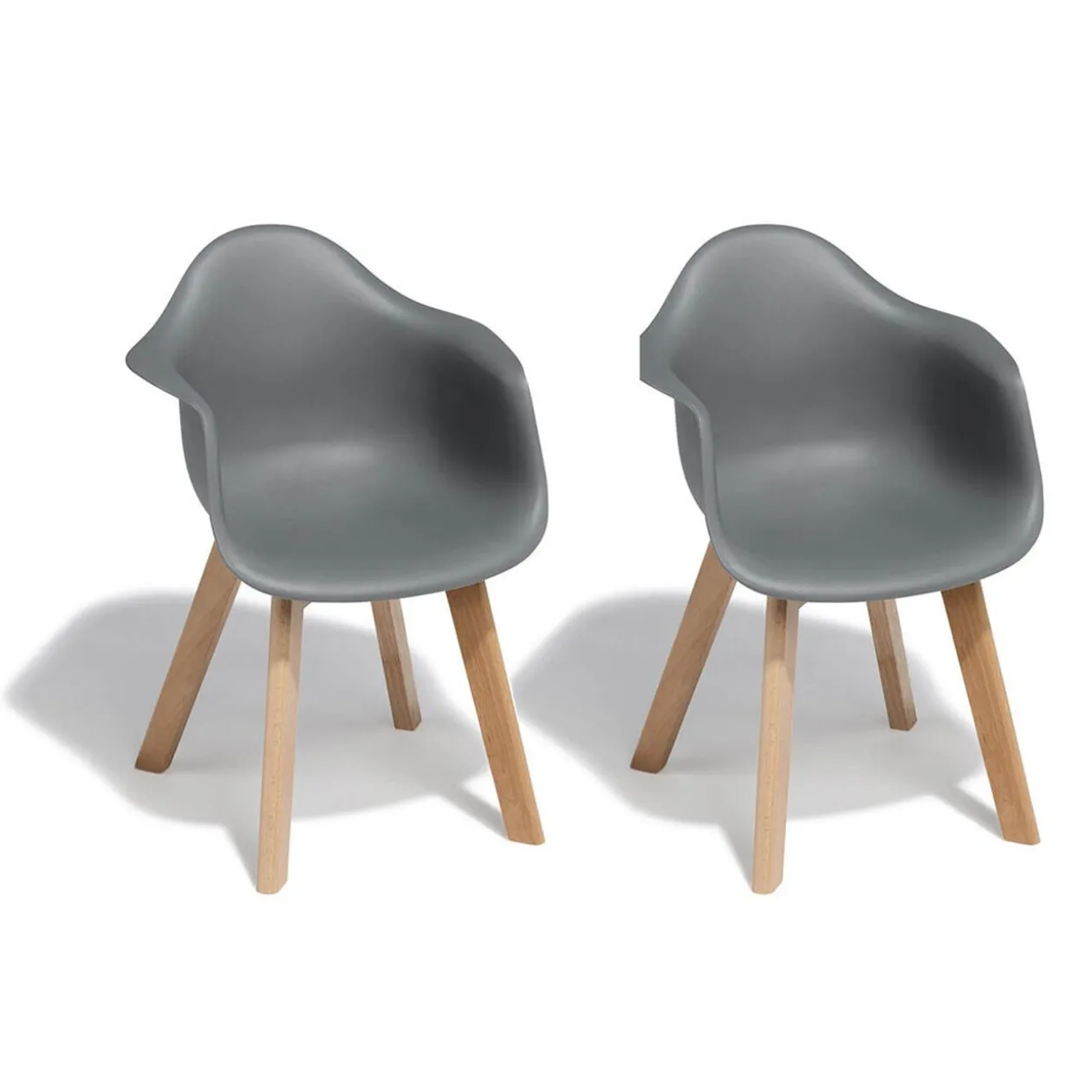 Fauteuil Kiddoz gris anthracite x 2