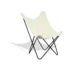 Fauteuil papillon poils courts blanc Noa