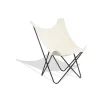 Fauteuil papillon tissu sable Noa