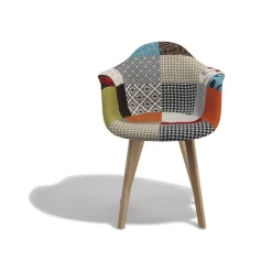Fauteuil patchwork multicolore Loly