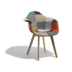 Fauteuil patchwork multicolore Loly