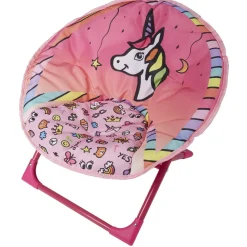 Fauteuil pliable rose motif licorne