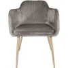 Fauteuil scandinave Théo velours gris