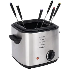 Friteuse et fondue en inox gris