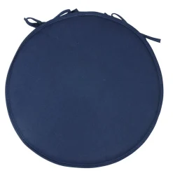 Galette de chaise bleue marine ronde
