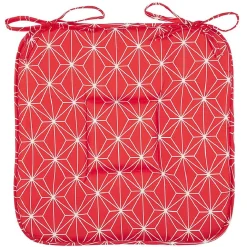 Galette de chaise carré à nouettes waterproof imprimé