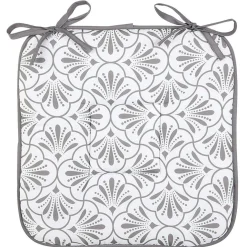 Galette de chaise carré à nouettes waterproof imprimé