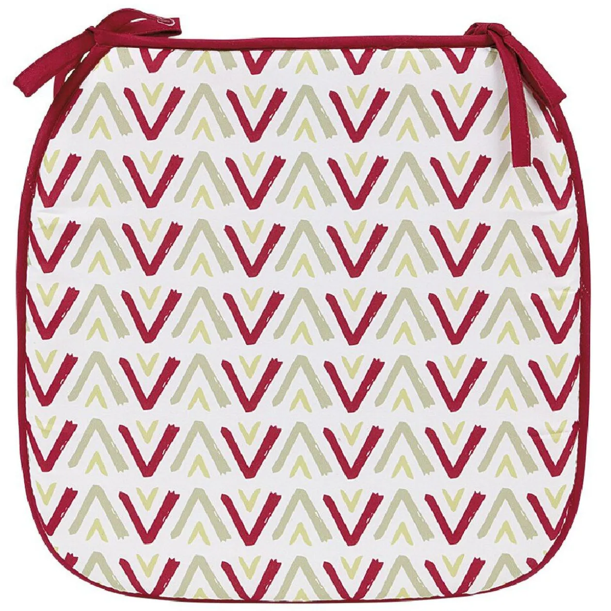 Galette de chaise carré face unie face imprimé 38x38cm x4