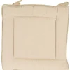 Galette de chaise carré uni beige