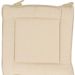 Galette de chaise carré uni beige