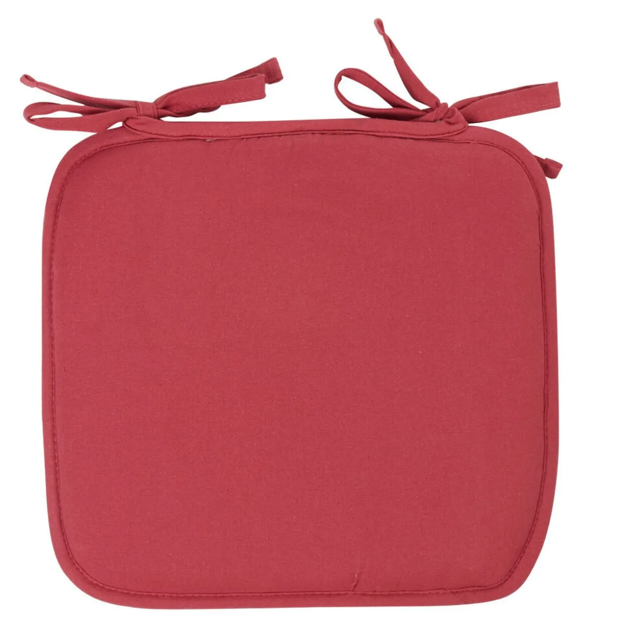 Galette de chaise carré uni rose