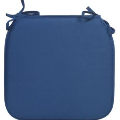 Galette de chaise carrée bleu nuit