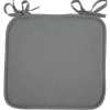 Galette de chaise carrée gris foncé