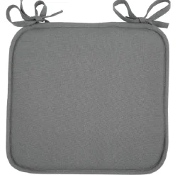 Galette de chaise carrée gris foncé