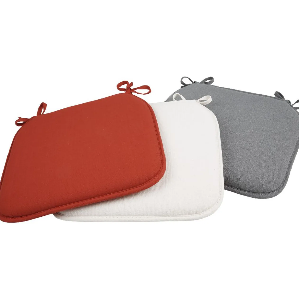 Galette de chaise carrée rouge