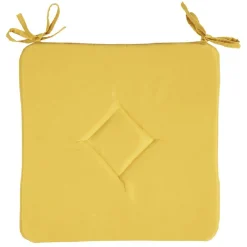 Galette de chaise carrée unie