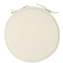 Galette de chaise écrue ronde