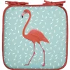 Galette de chaise design flamant rose exotique