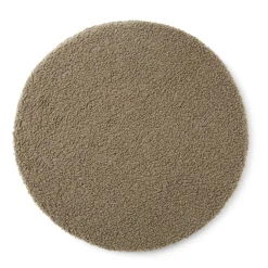 Galette de chaise en tissu bouclette vert olive Ø38 cm