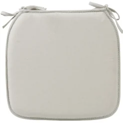 Galette de chaise grise clair carrée