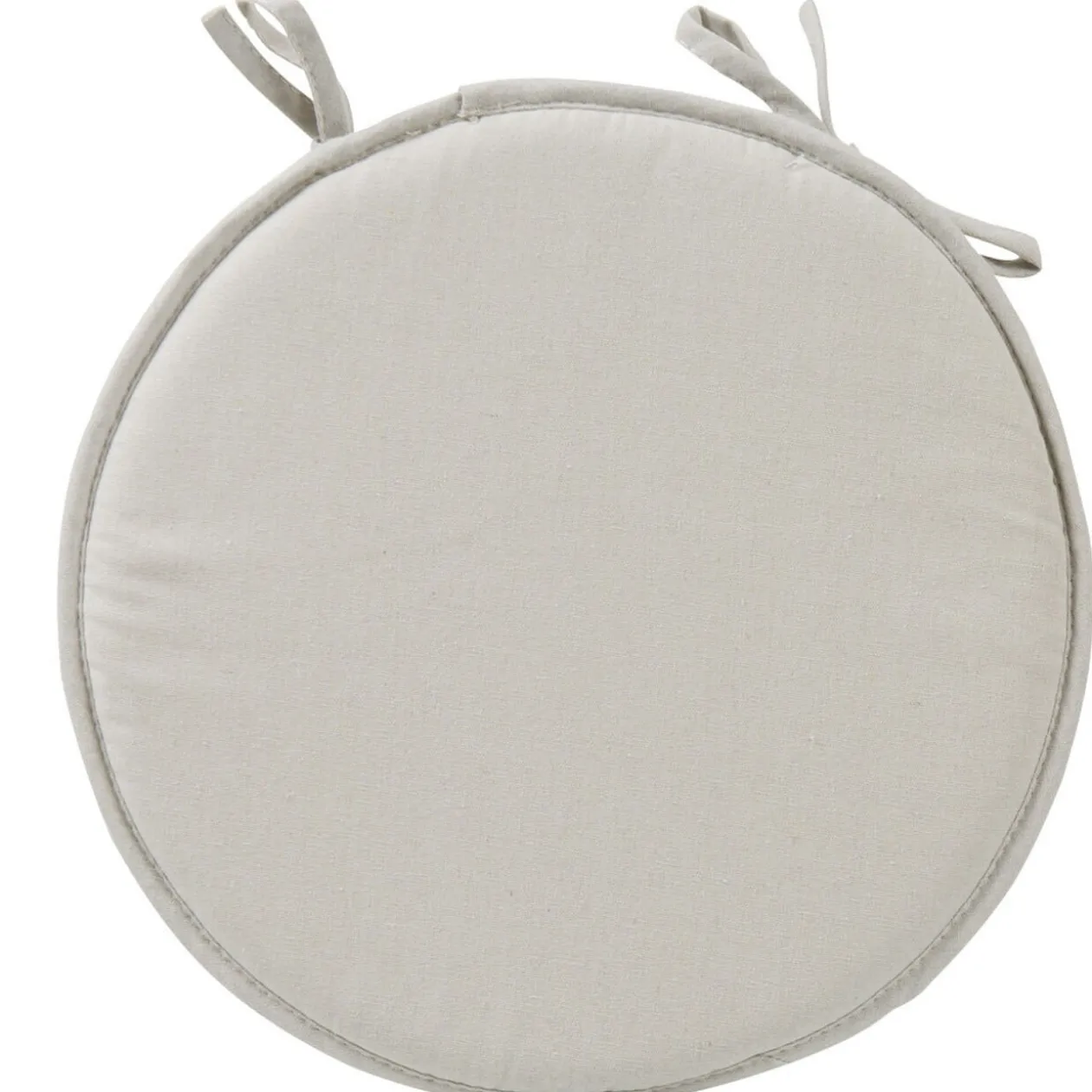 Galette de chaise grise clair ronde