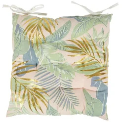 Galette de chaise imprimé tropical 40x40 cm