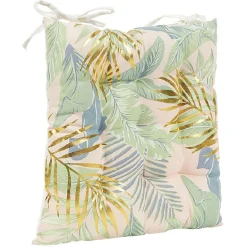 Galette de chaise imprimé tropical 40x40 cm