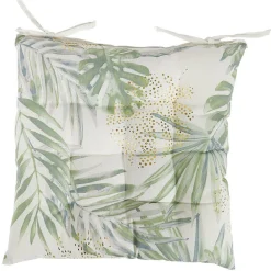 Galette de chaise imprimé tropical 40x40 cm