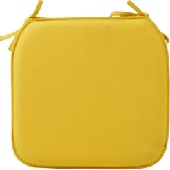 Galette de chaise jaune carrée