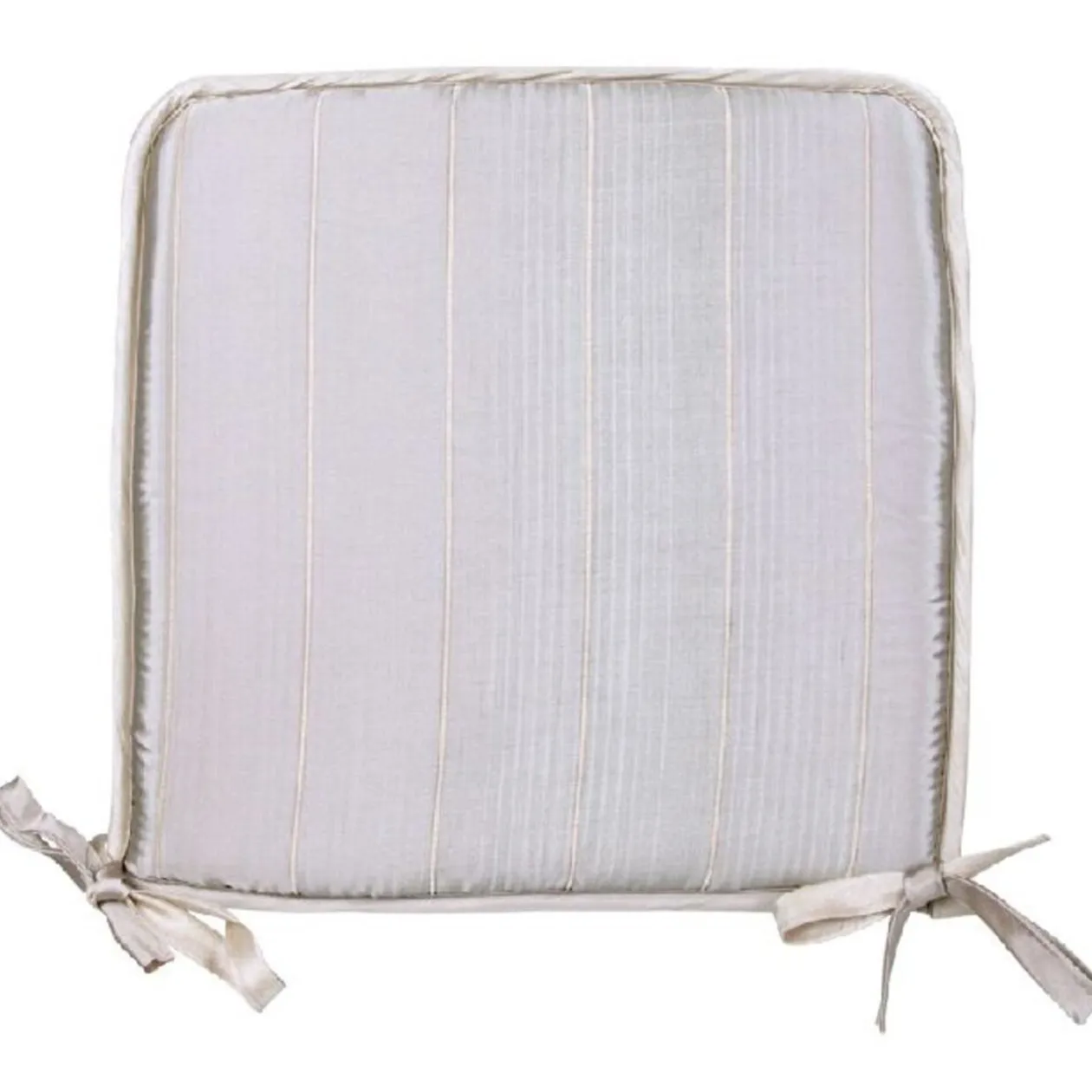 Galette de chaise rayé doré