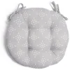 Galette de chaise ronde Ø38cm polycoton gris