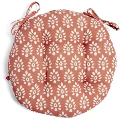 Galette de chaise ronde Ø38cm polycoton orange