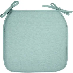 Galette de chaise vert d eau carré