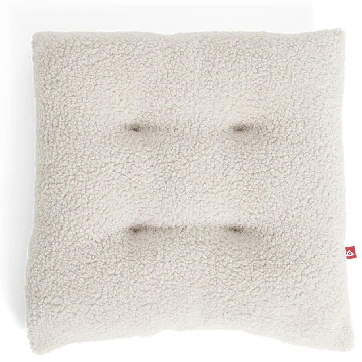 Galette de chaise 40x40cm effet laine bouclée beige