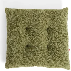 Galette de chaise 40x40cm effet laine bouclée terracotta