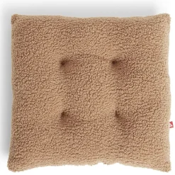 Galette de chaise 40x40cm effet laine bouclée kaki