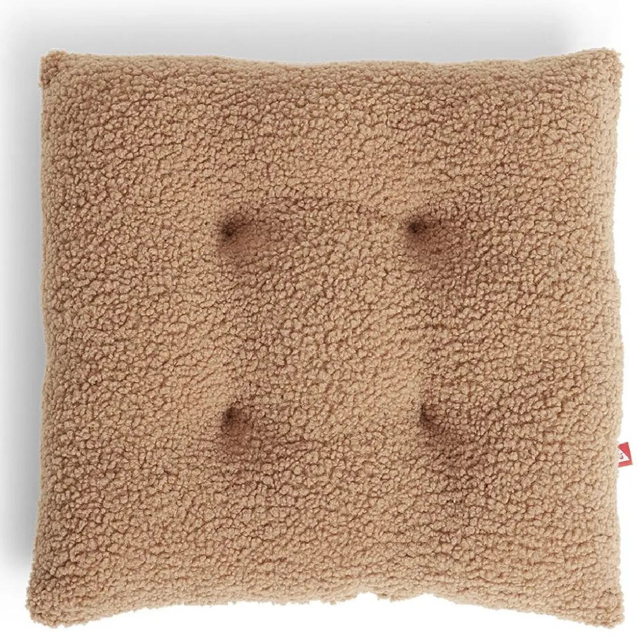 Galette de chaise 40x40cm effet laine bouclée kaki