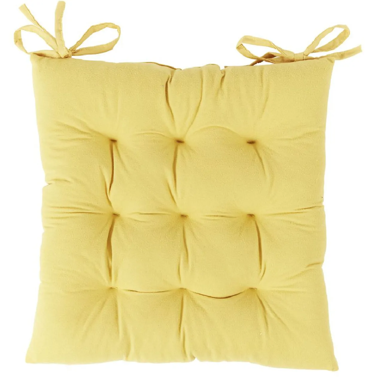 Galette de chaise 38x38cm jaune