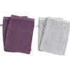 Gant de toilette en coton uni x4