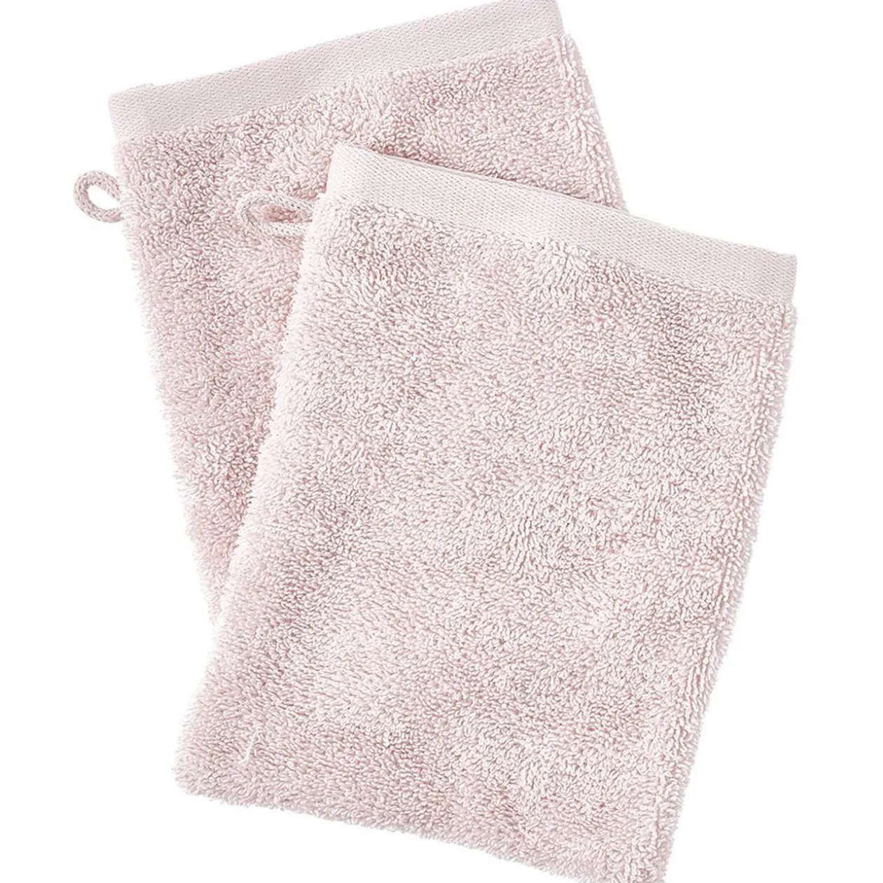 Gant de toilette en coton rose x 2