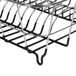 Égouttoir à vaisselle gris et noir