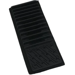 Égouttoir avec tapis pliable noir 11 rangées 12 picots