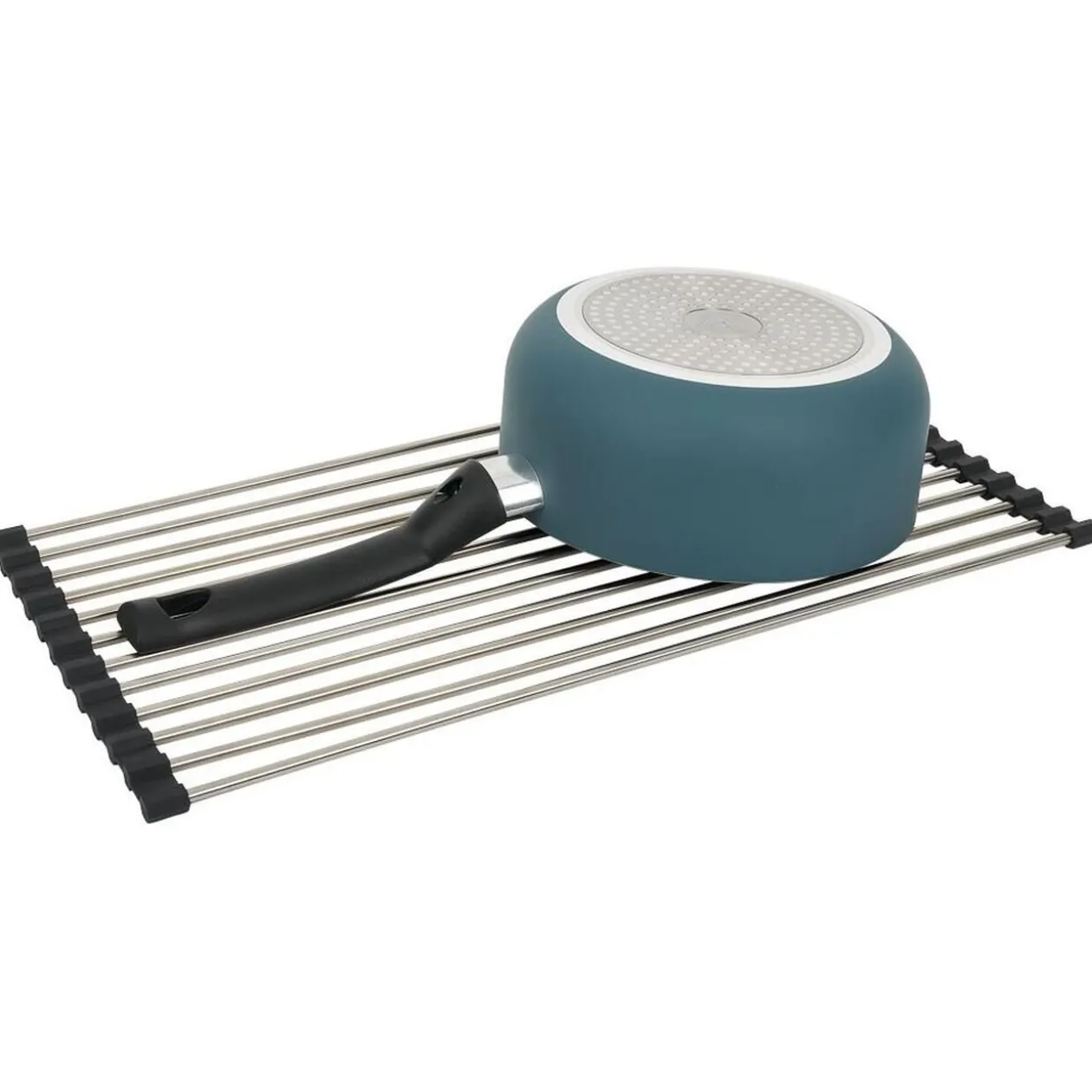 Égouttoir en inox et silicone - L.46xl.24cm