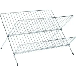 Égouttoir pliable en métal gris 36x31xH22cm