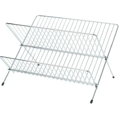 Égouttoir pliable en métal gris 36x31xH22cm