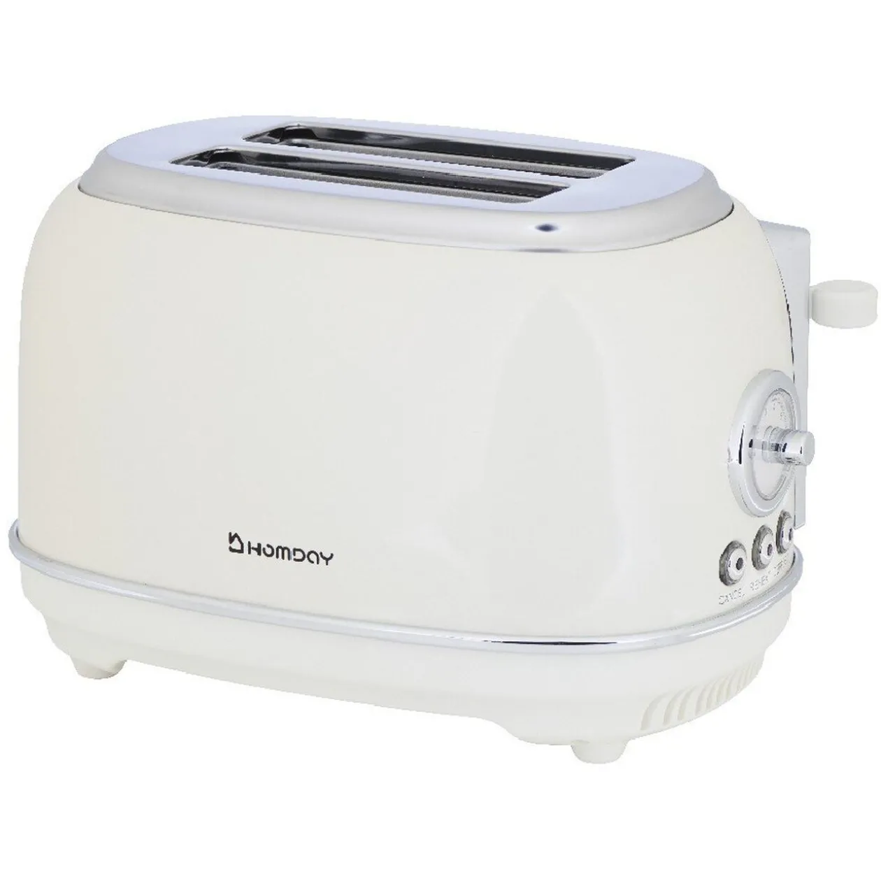 Grille pain Homday retro blanc crème