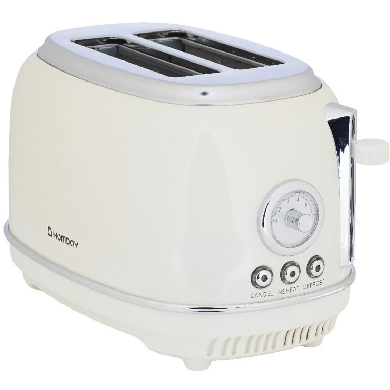 Grille pain Homday retro blanc crème