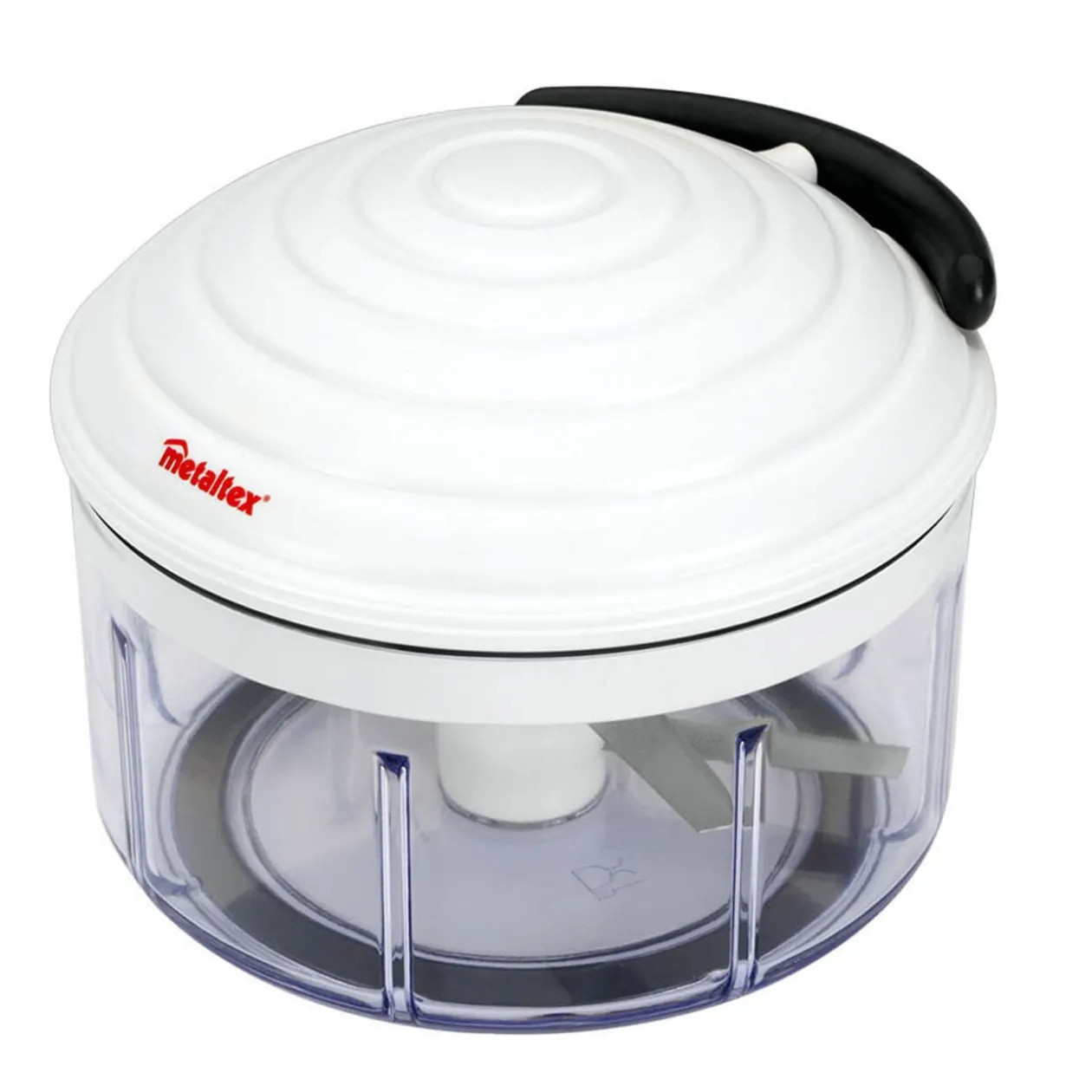 Hachoir manuel multiusage transparent couvercle blanc 500 ml